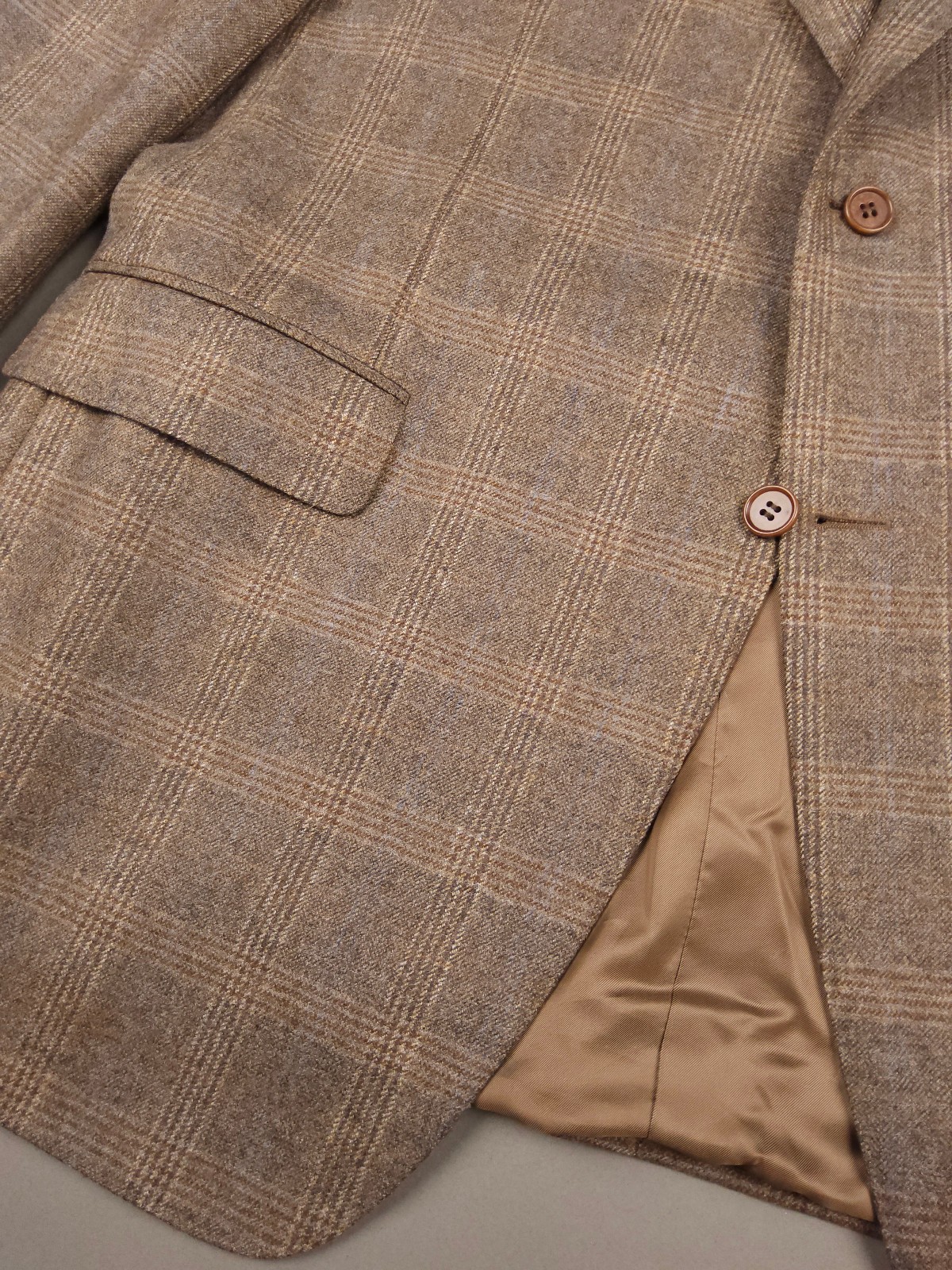 Canali brown plaid wool blazer 46R US / 56R IT
