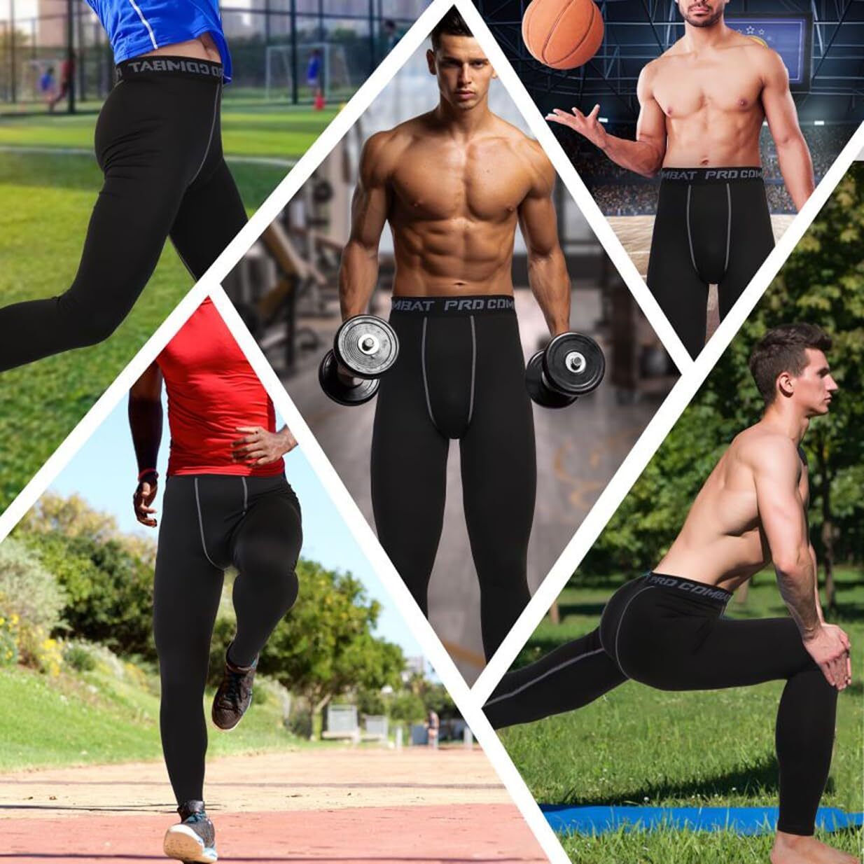 Pantalones Deportivos de Compresion De Hombre Men Sport Compression Base Layer