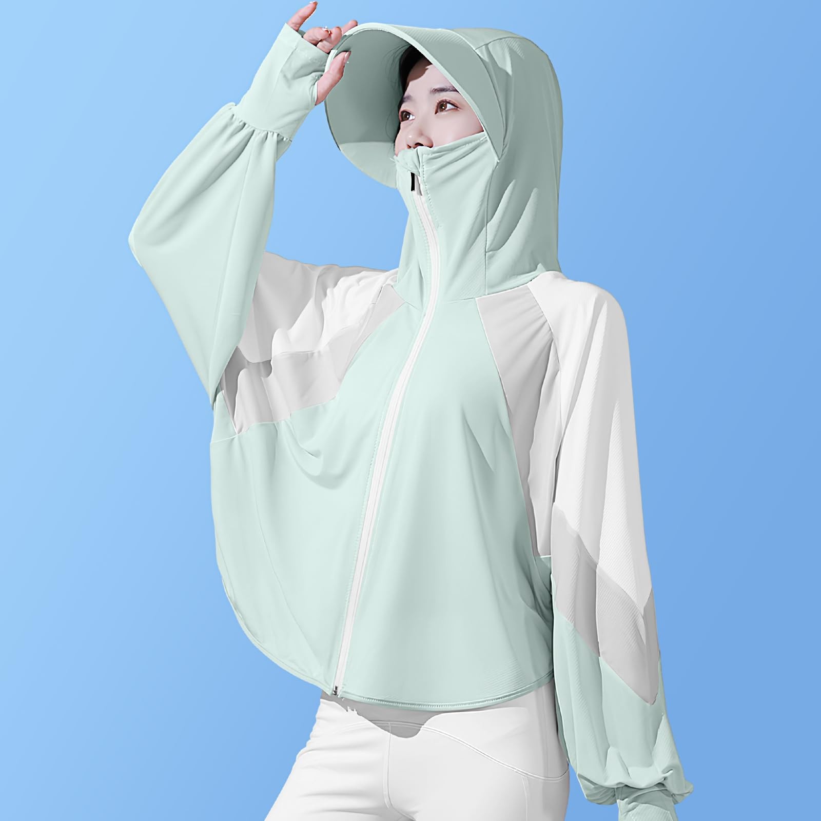 Hercicy 2 Pcs Women’s Sun Protection Jacket Hoodie with UPF 50+ Lightweight F…