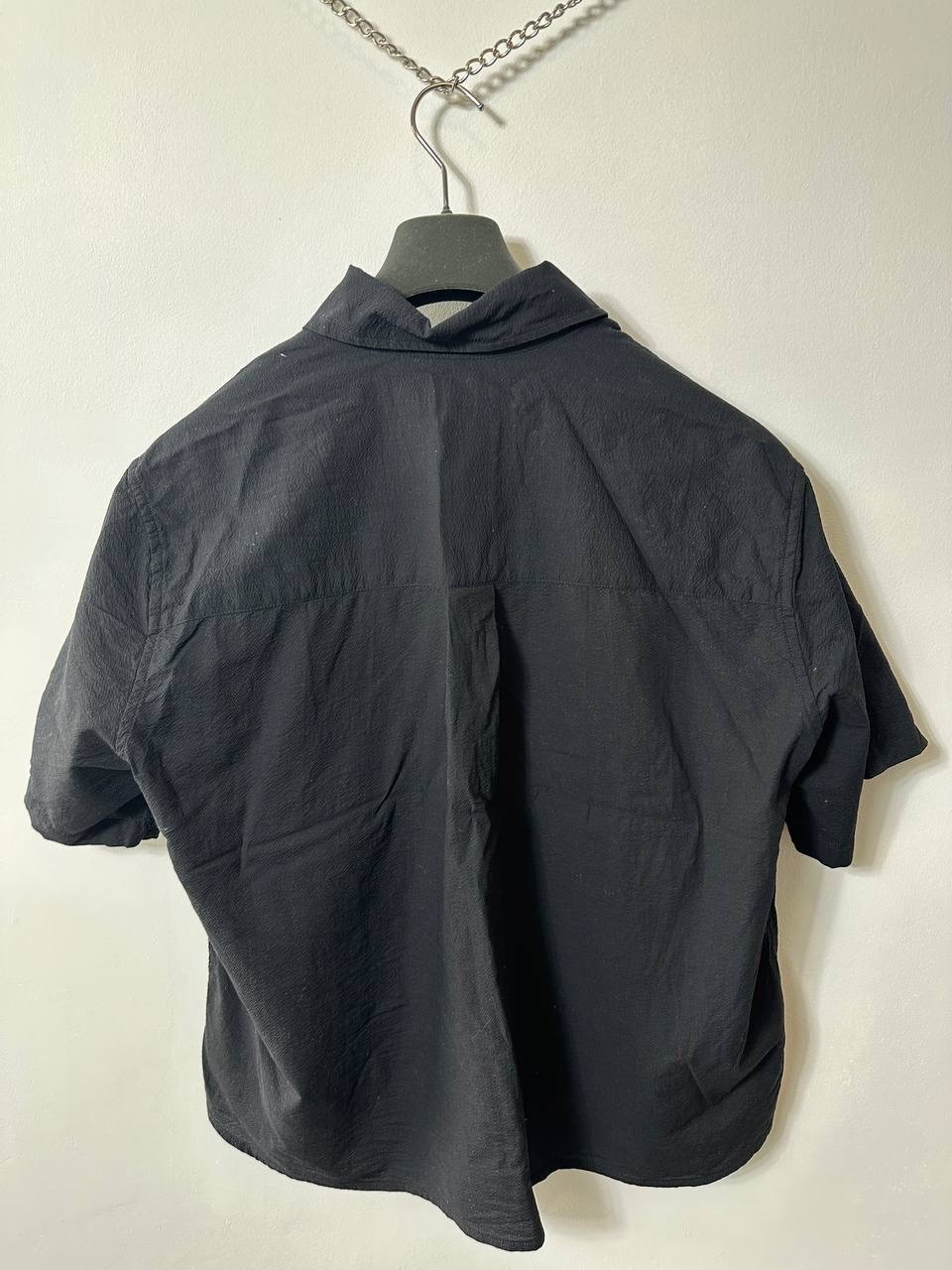 OUR LEGACY X STUSSY BLACK SHORT SLEEVE SHIRT BLACK SIZE M BOXY