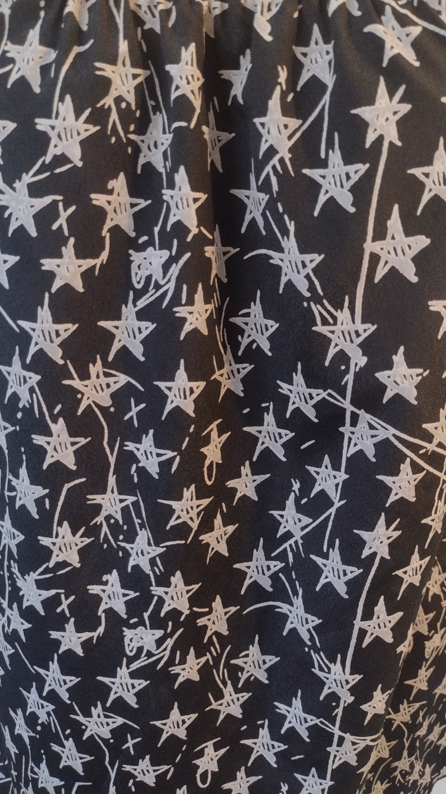 Y2K AGL Apparel Black White Star Print Square Neck Wide Strap Zip Tank Top
