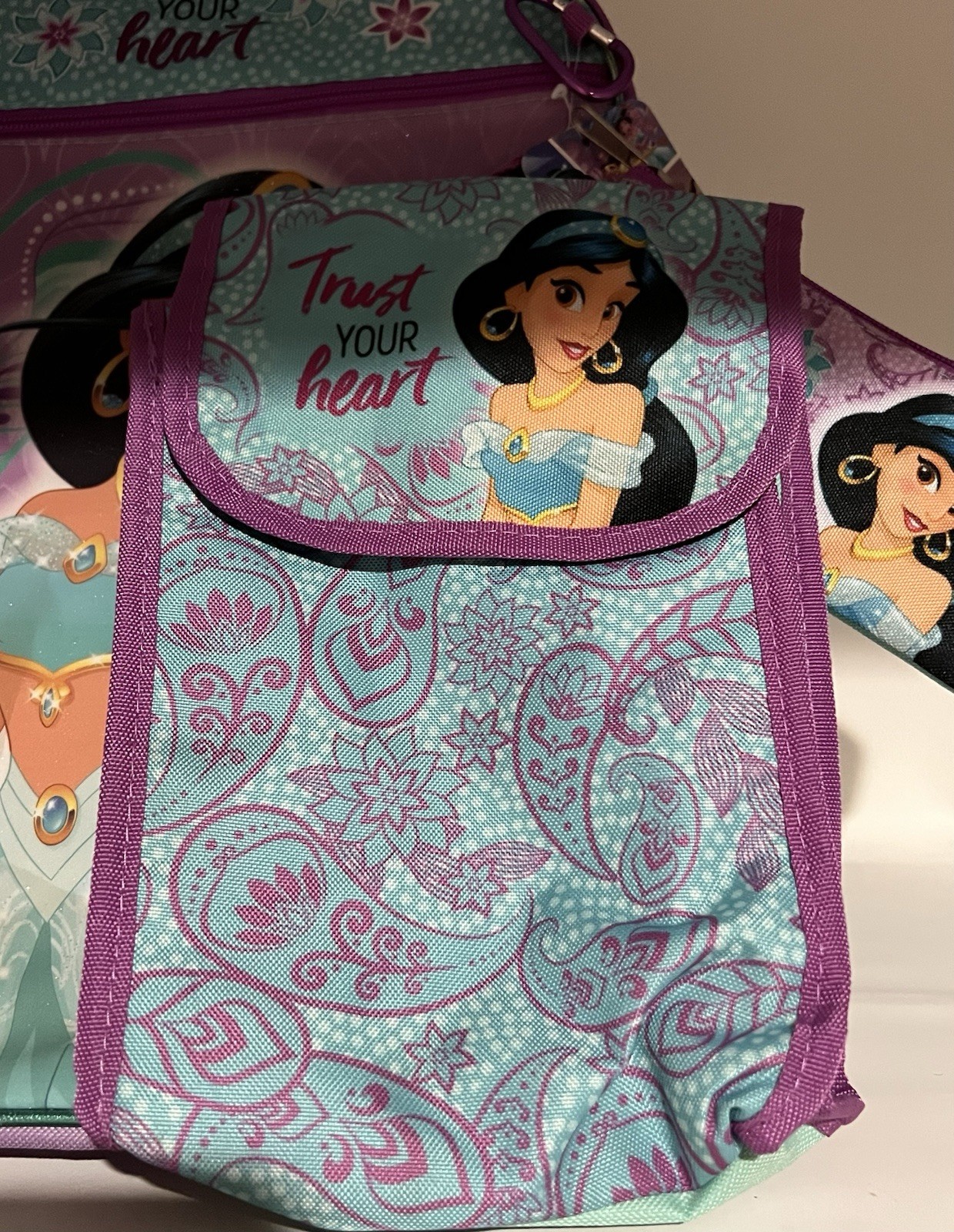 Disney Aladdin Jasmine 5 Piece Backpack Set! Perfect For Back To School!