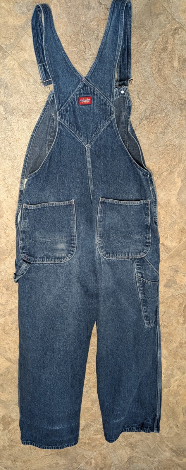 Dickies Denim Blue Bib Overalls Tag Size 36×30 – READ & SEE PICTURES