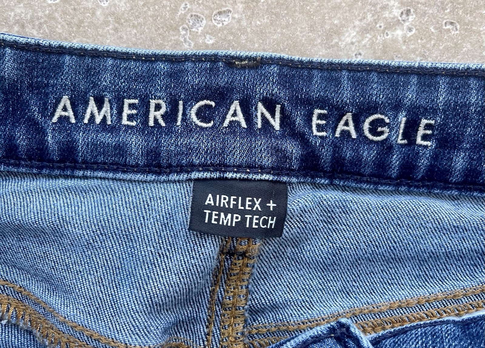 American Eagle Airflex+ Temp Tech Athletic Fit Straight Jeans Blue Men