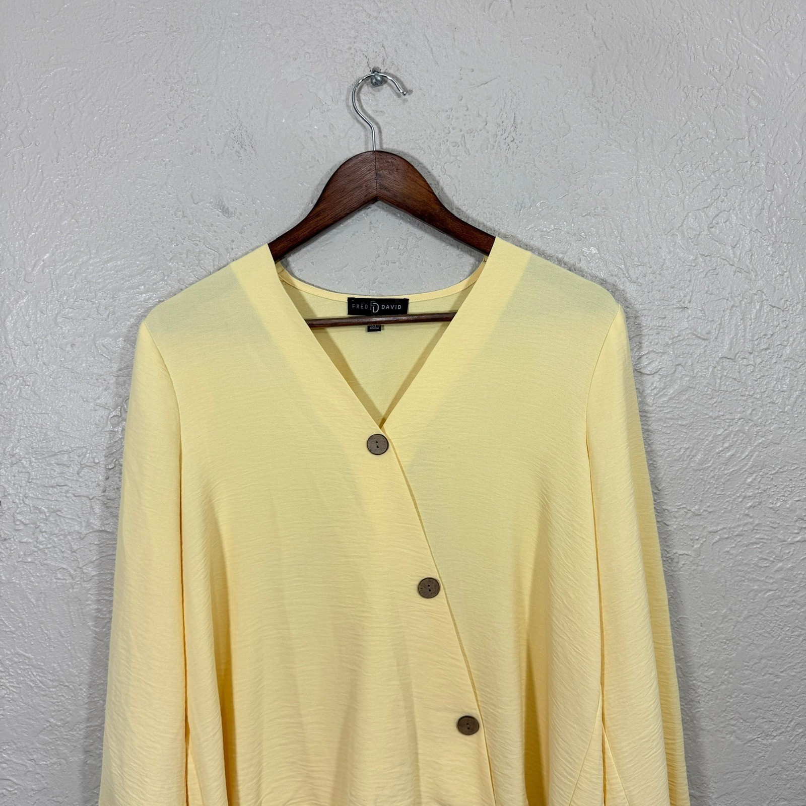 Butter Yellow Blouse Medium Gauzy High Low Old Money Quiet Luxury Coastal Preppy