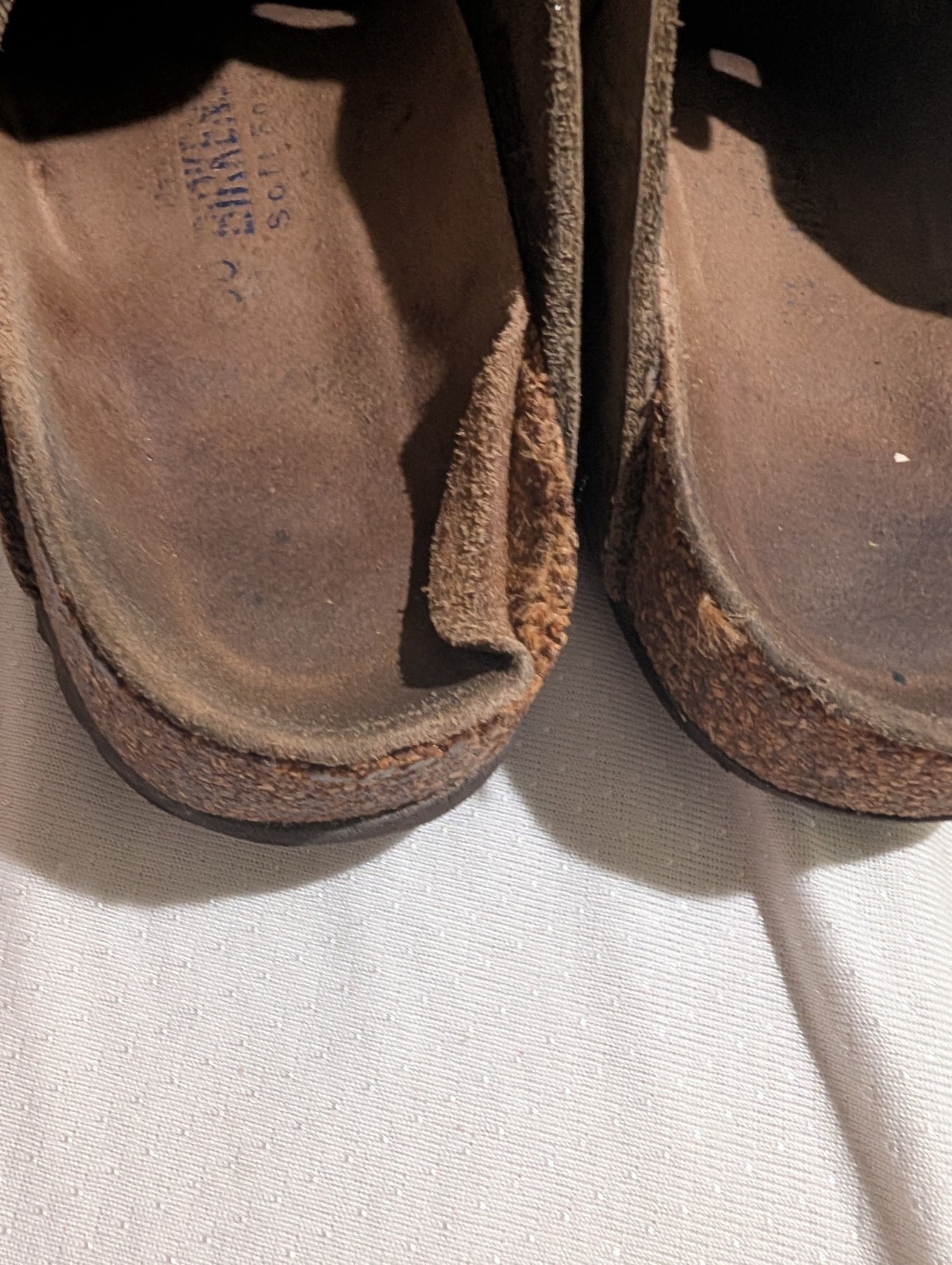 Birkenstock Boston Clogs 36 Brown Oiled Leather Soft Footbed Heavily Broken-In