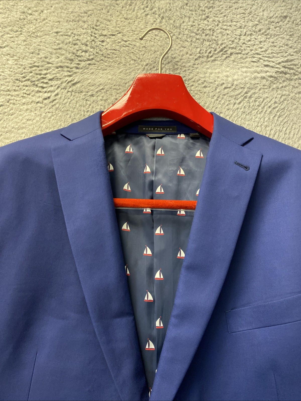 Indochino Suit Mens Size 56 Blue Made For You Navy 2 Piece Pants 50×28 Wool/1162