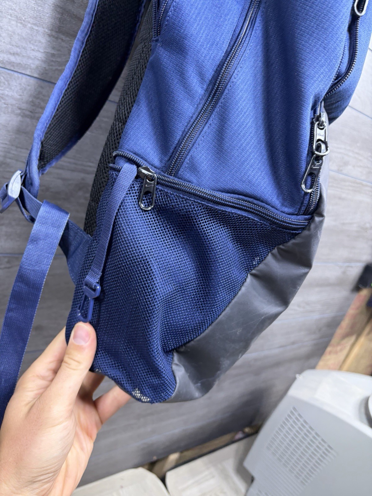 Nike Brasilia XL 9.5 Laptop Backpack Navy Black Book Bag Adult Extra Large