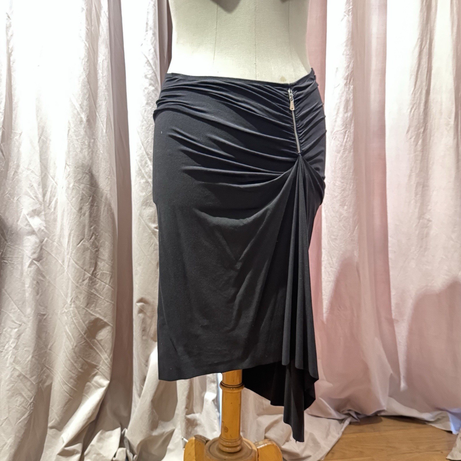 Morgan De Toi VTG 90’s Zipper Ruched Siren Skirt M