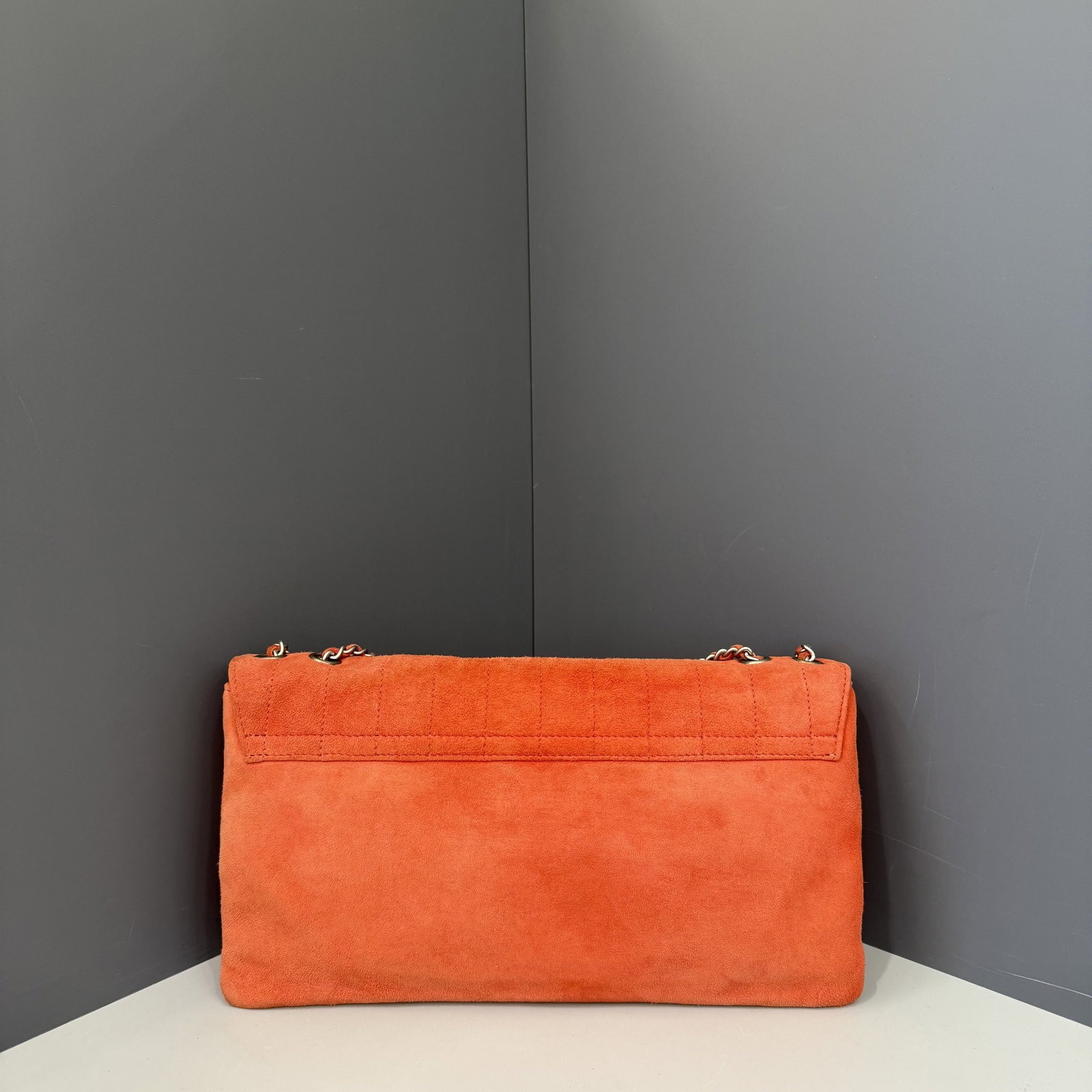 Chanel Flap Bag Red Doblis Suede Suede (gj041826a2)