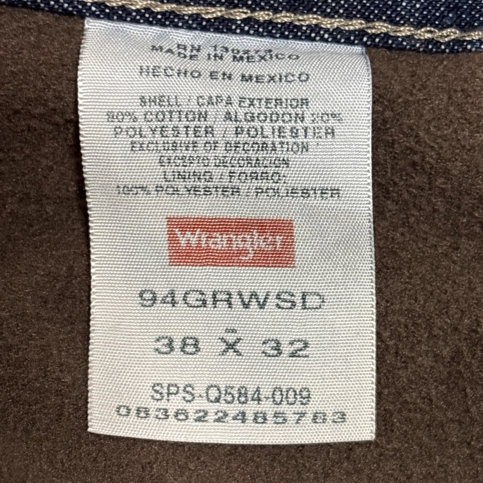Wrangler 38×30 Carpenter Fit Jeans Hammer Loop, 94LSWDV, Brand New With Tags