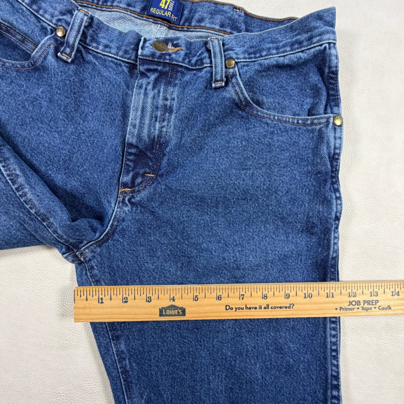 Wrangler 47MWZ Mens 32×32 Regular Fit Cowboy Cut Jeans Blue Premium Performance