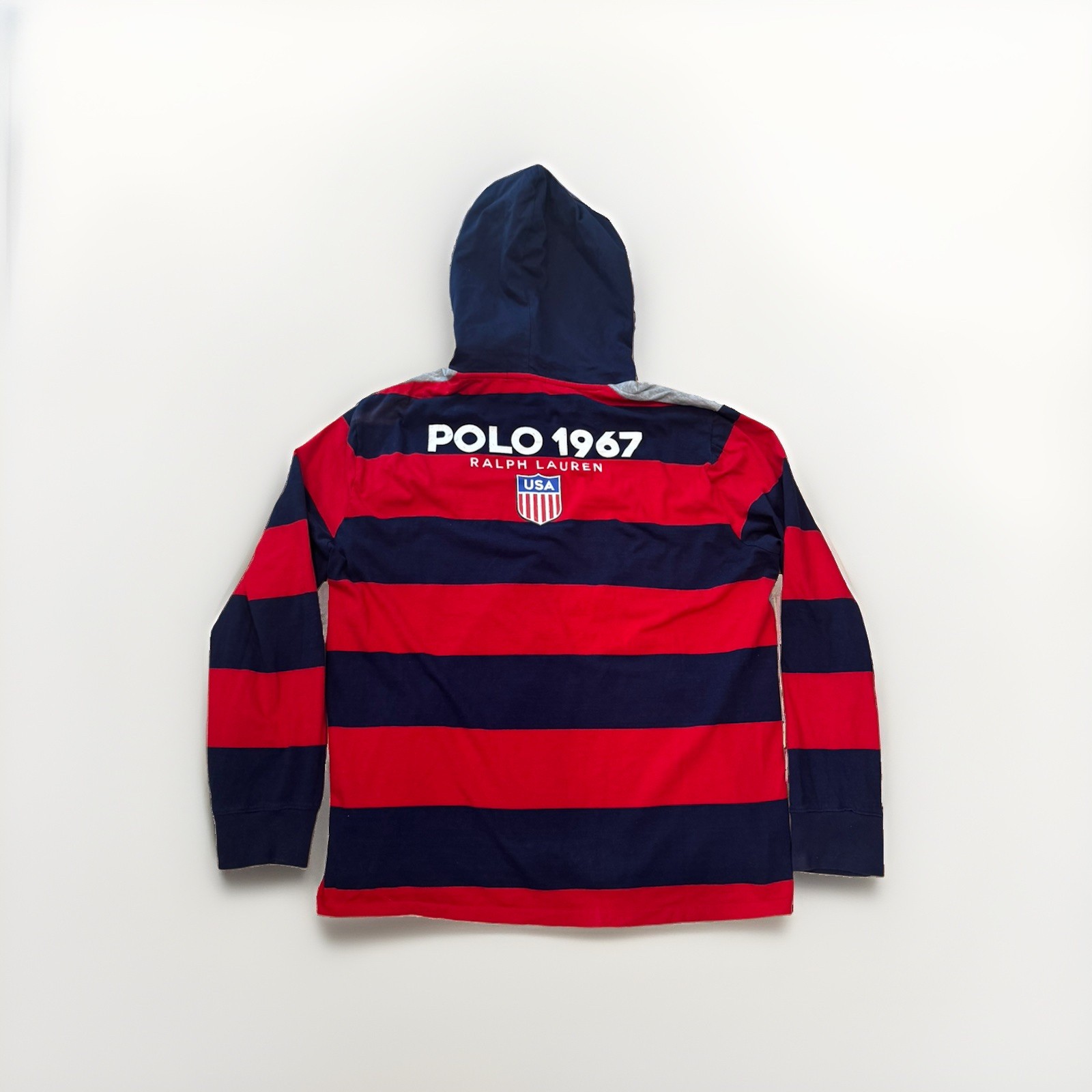 Polo Ralph Lauren polo sport 67 Color Block Hooded Mulitcolor Pullover Mens L