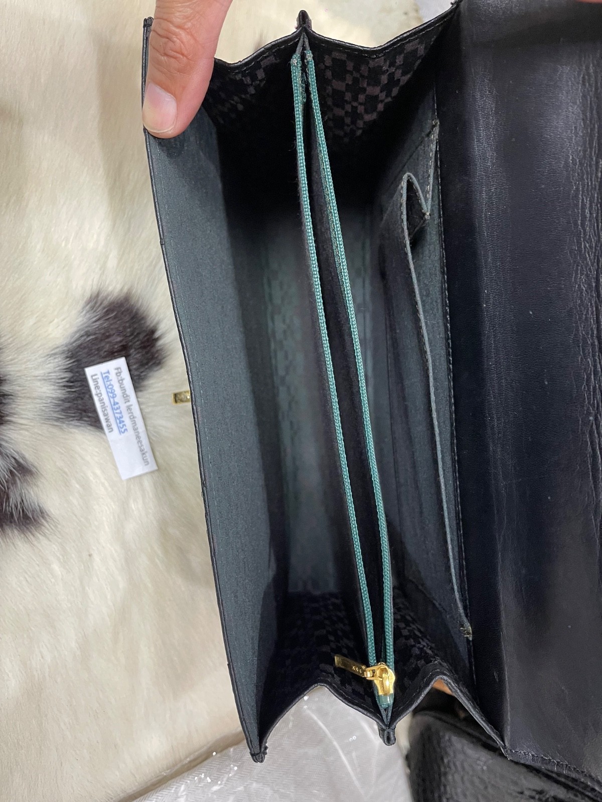 JRA Japan Ostrich Leather Handbag Genuine Exotic Leather Brown Vintage