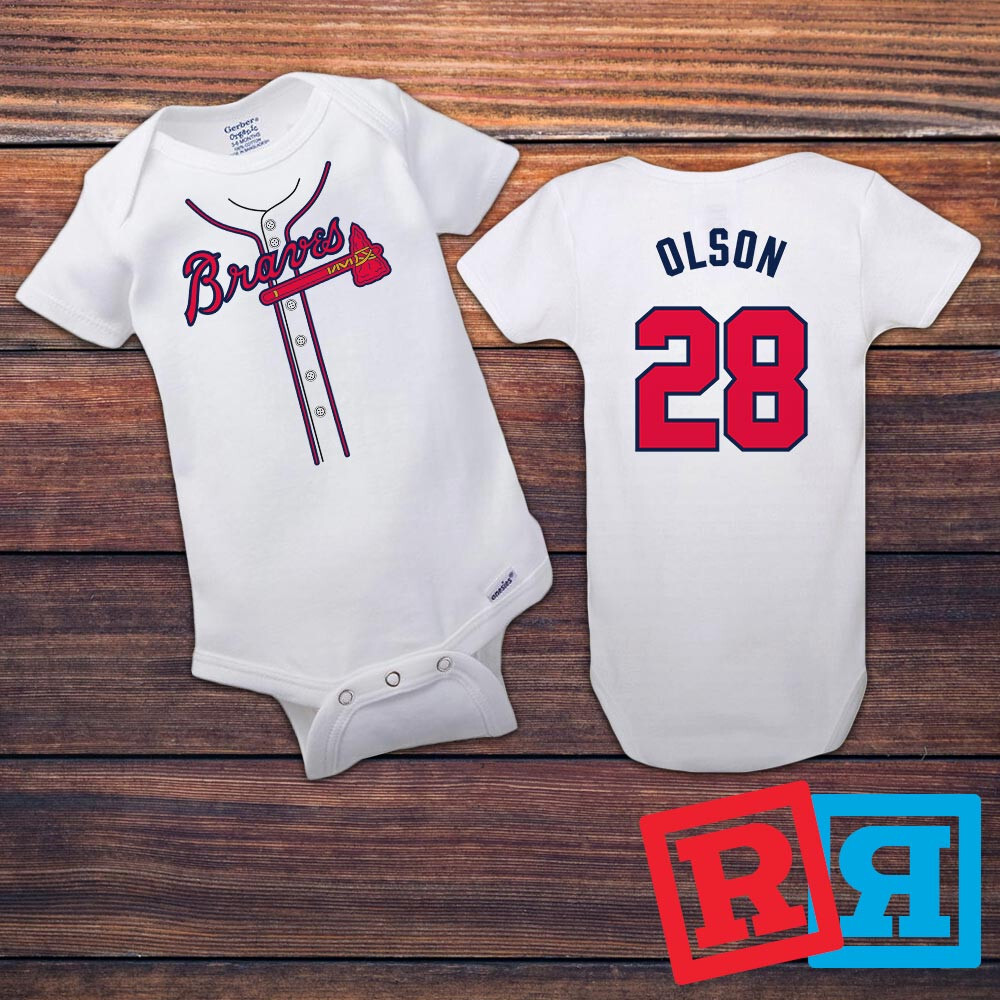 Matt Olson Atlanta Braves Baseball Gerber Baby Onesie® Cotton Bodysuit