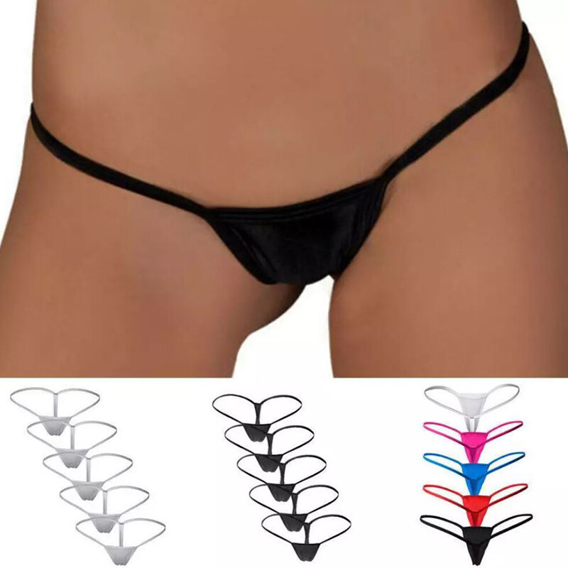 5 Pack Lot Mini G-String Underwear Women Sexy Thong Panties Micro Lingerie Panty