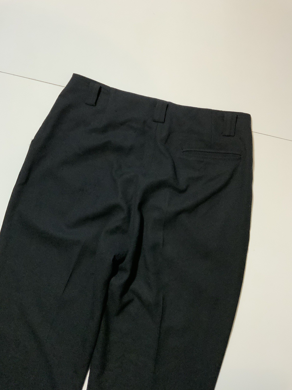 Vintage 80s Studio Tokyo International Japan Wool Black Pleated Cuffed Pants 36