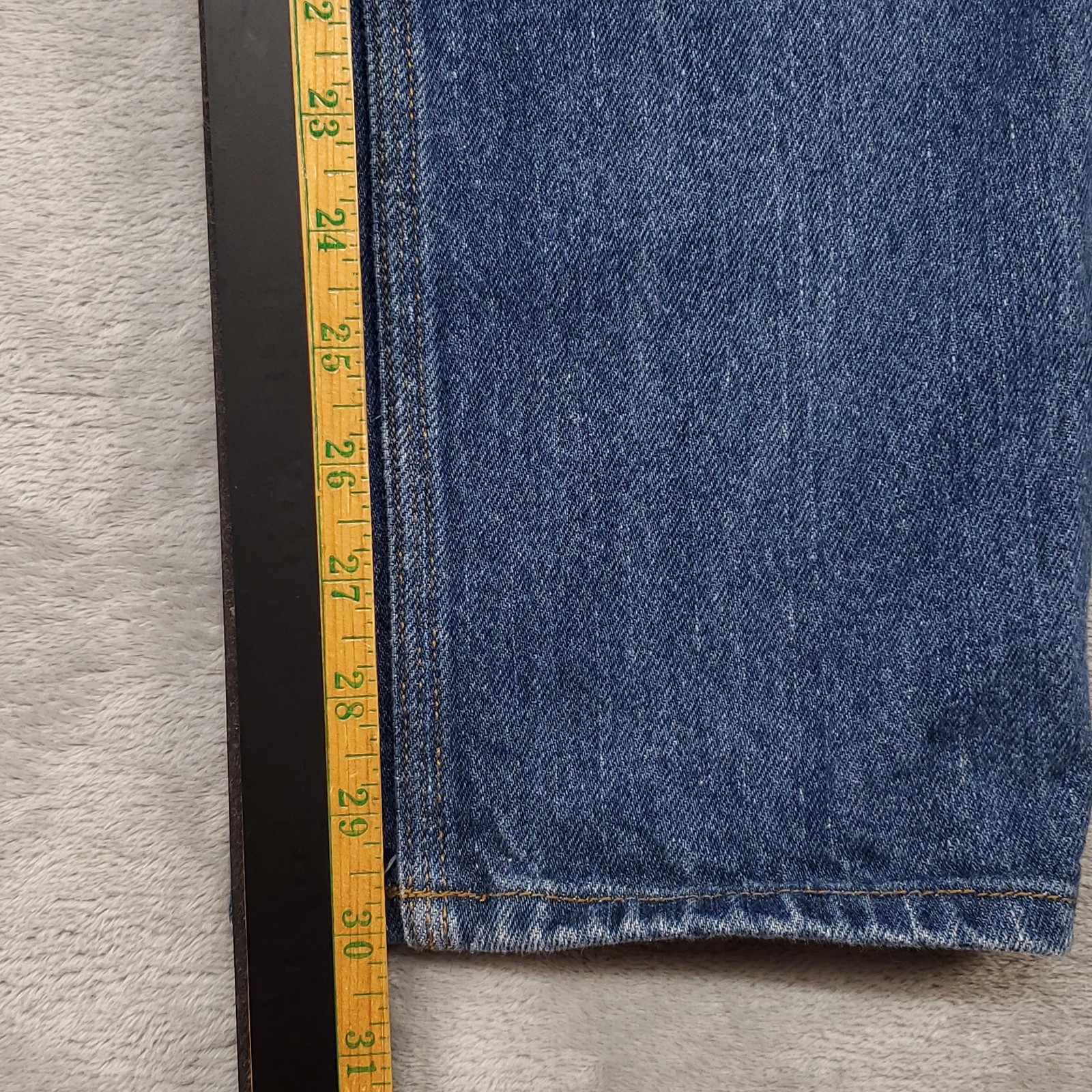 Topo Designs Jeans Mens 32 Blue Denim Button Fly Straight Leg Made in USA Casual