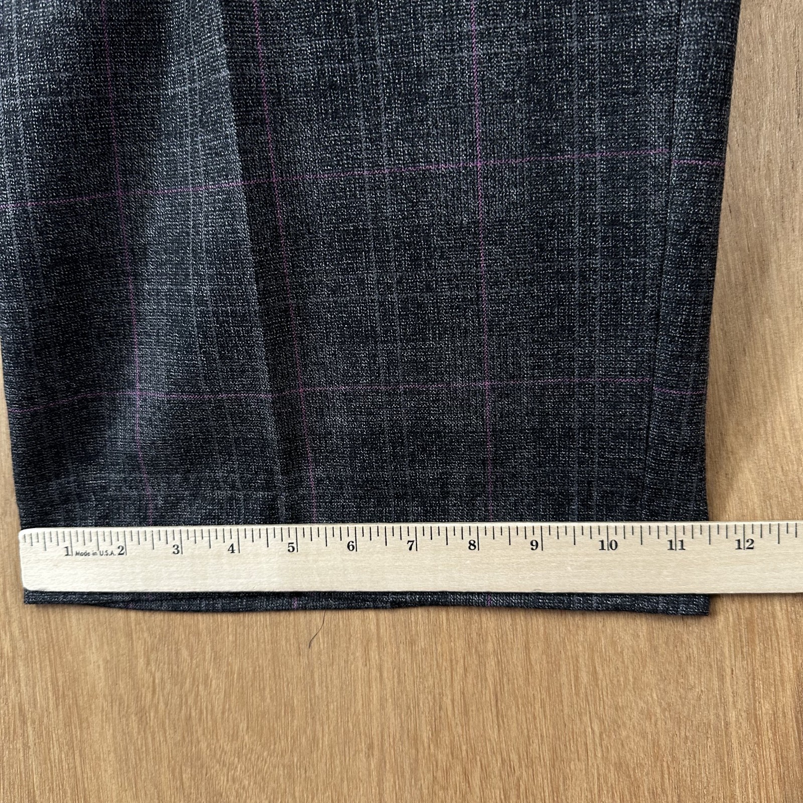 Tiglio Rosso Suit Mens 42R Gray Windowpane 1 Button Wool Super 150 34×28 3 Piece