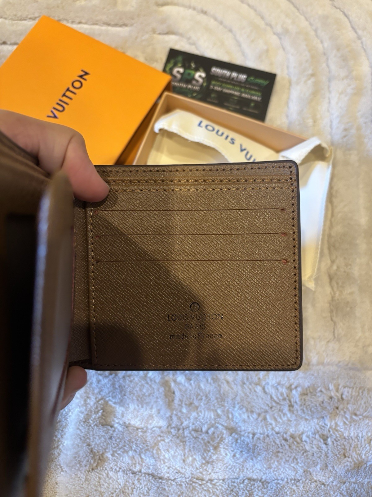 Louis Vuitton Brown Monogram Logo Bifold Wallet For Men W Box And Dust bag