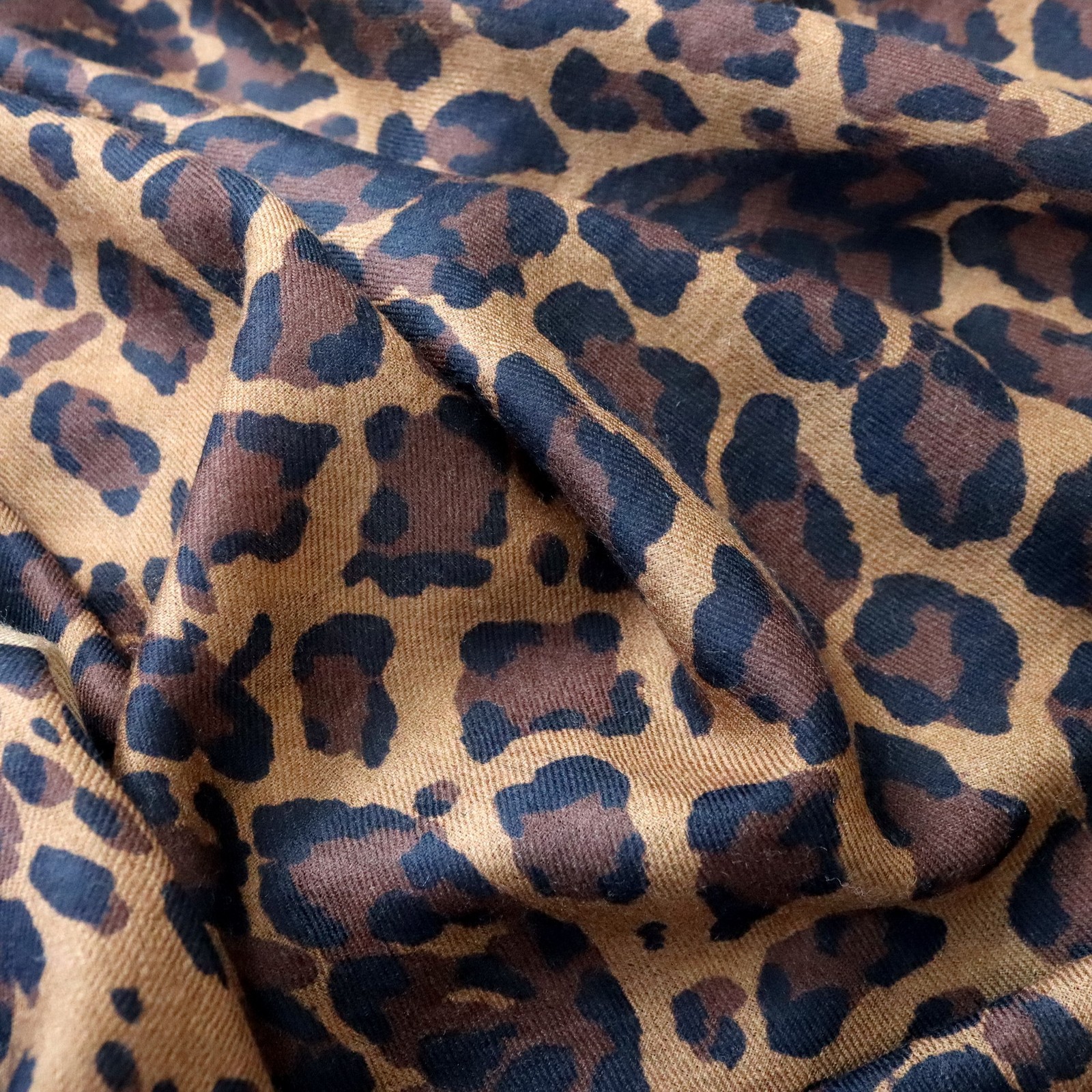 100% wool black & khaki cheetah print scarf fashion women’s shawl 200cm * 100cm