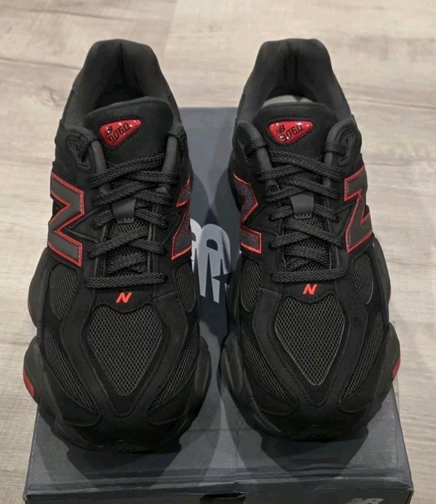 New Balance Men’s 9060 Black/Red’ | Sizes 11US | U9060JR