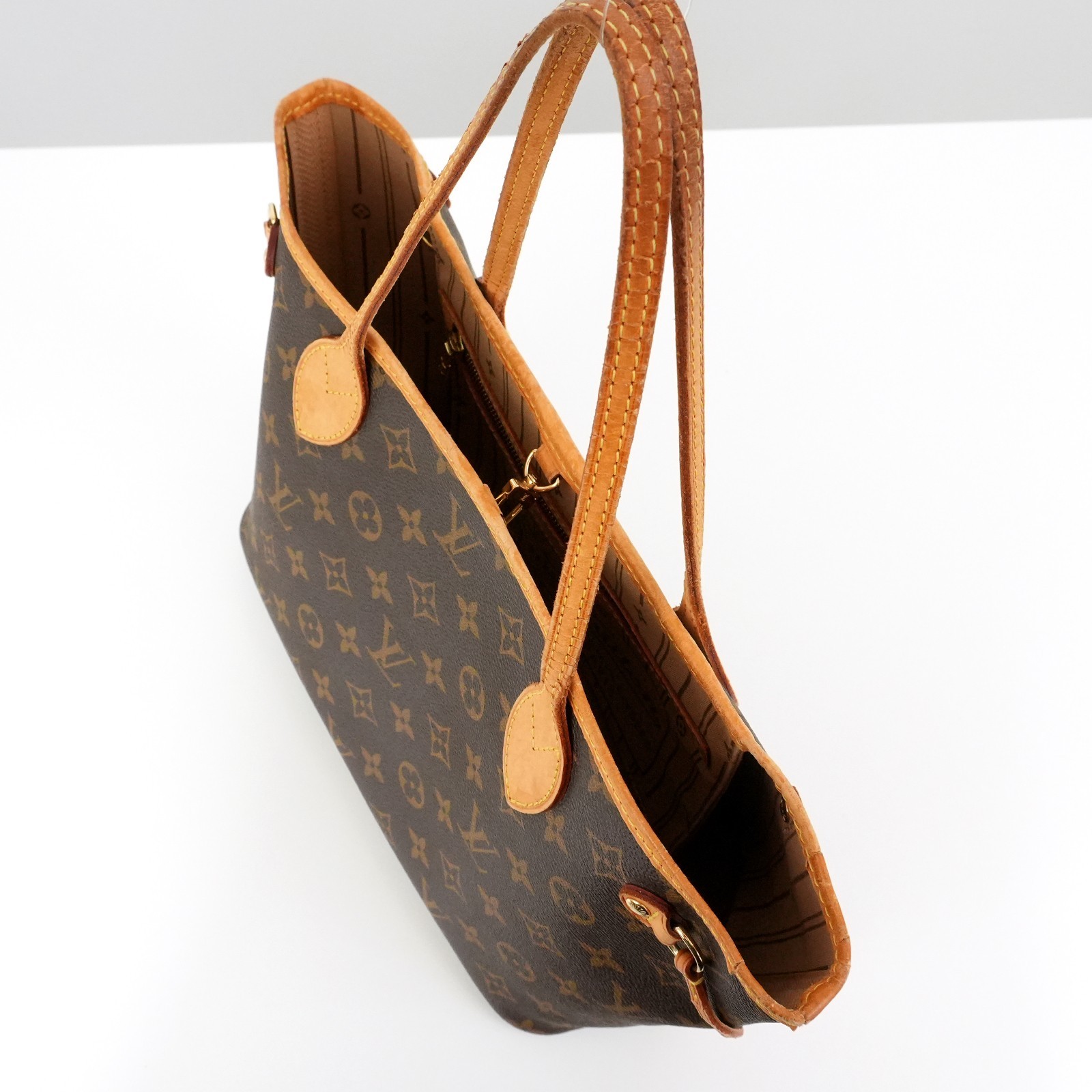 LOUIS VUITTON LV Monogram Neverfull PM M40155 Tote Bag Brown VI4097 Auth #57534A