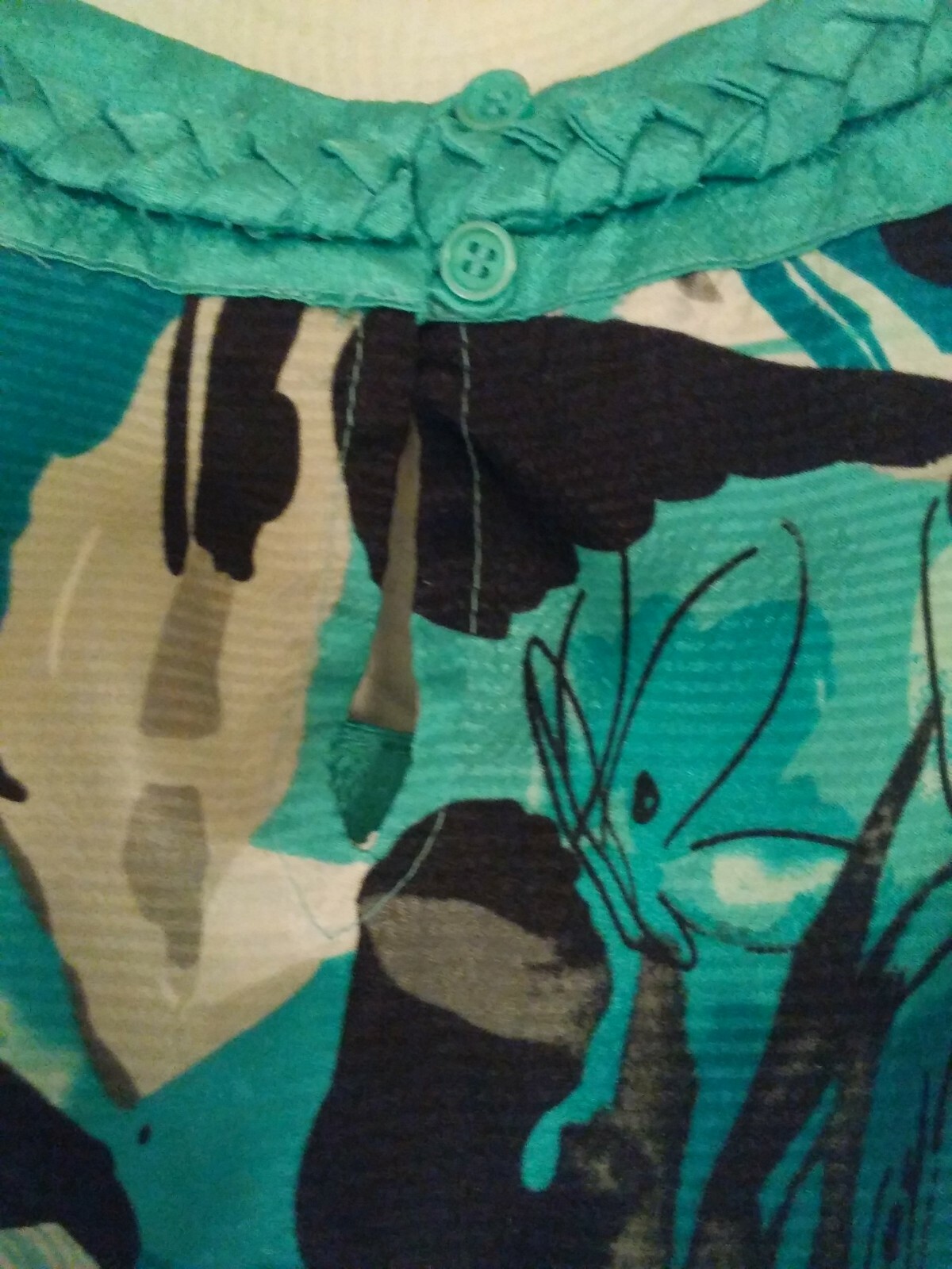 Nue Options Sleeveless Neck cover Classy Blouse Top Size See pic Shirt Sea Blue