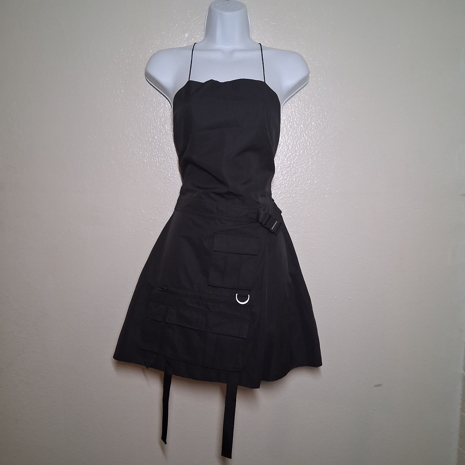 Ground(zero) 0 Women’s Gorpcore Dress Size Small Black Spaghetti Staps