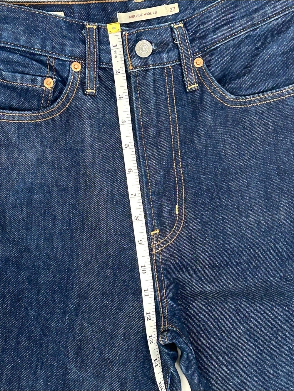 Levi’s Premium Ribcage Wide Leg Jeans High and Mighty W27 L32 Dark Wash