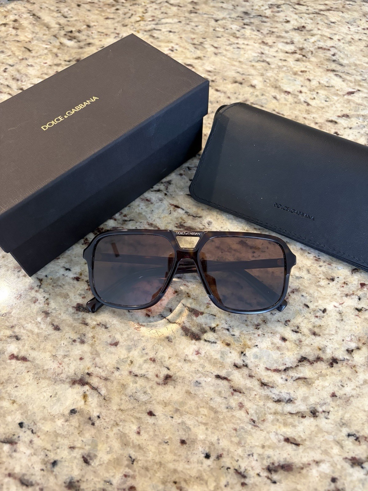 Dolce Gabanna DG4354 Sunglasses Men Tortoise Brown