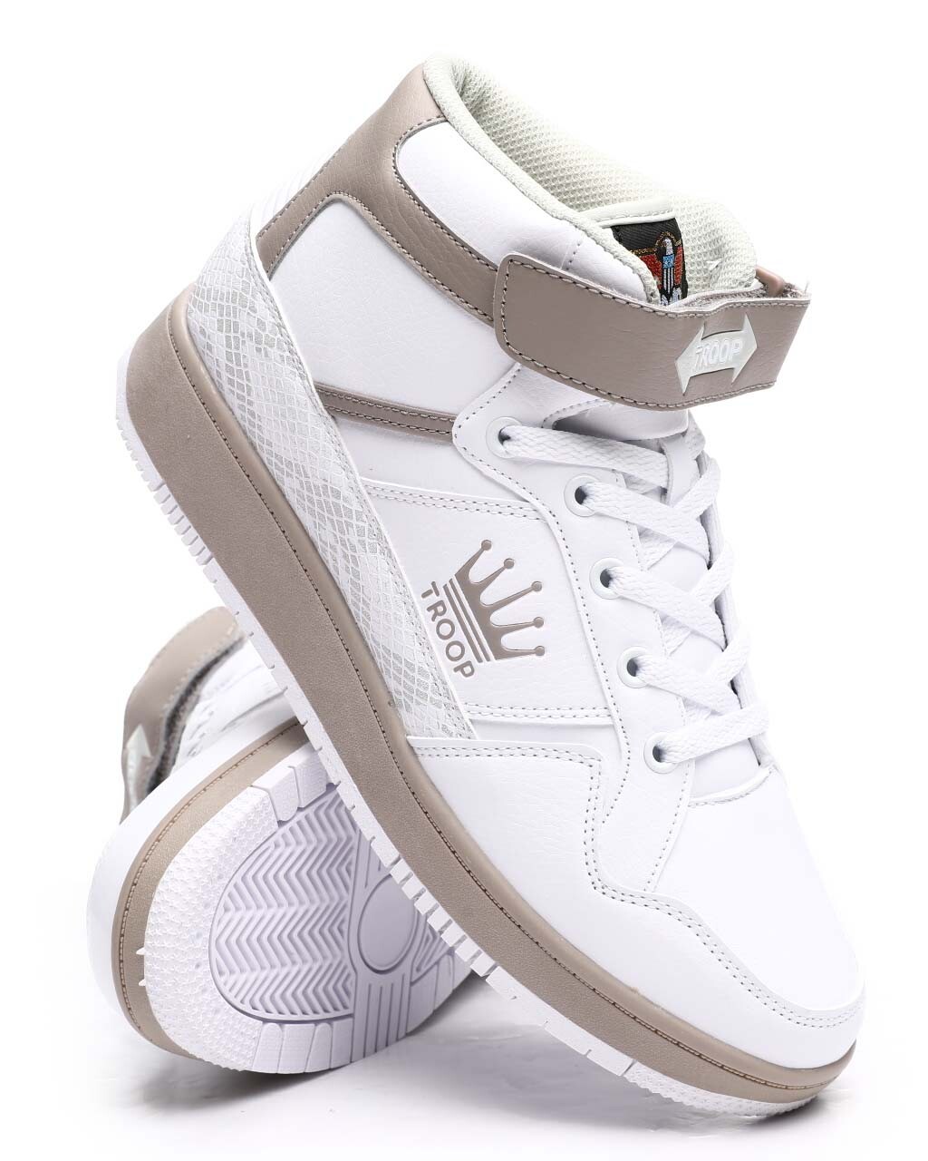 NEW TROOP DESTROYER 20 MID STRAP LIMITED EDITION OLD SCHOOL WHITE TAN SNEAKERS