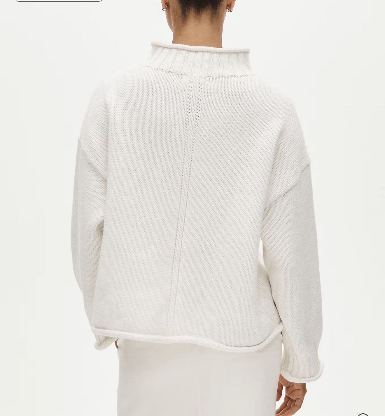 J CREW 2025 100% Cotton Rollneck™ sweater Ivory White CM712 size XS, S, M