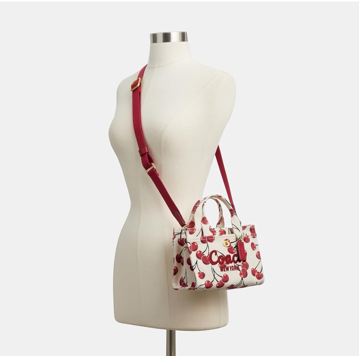 Coach Cargo Tote 20 with Cherry Print