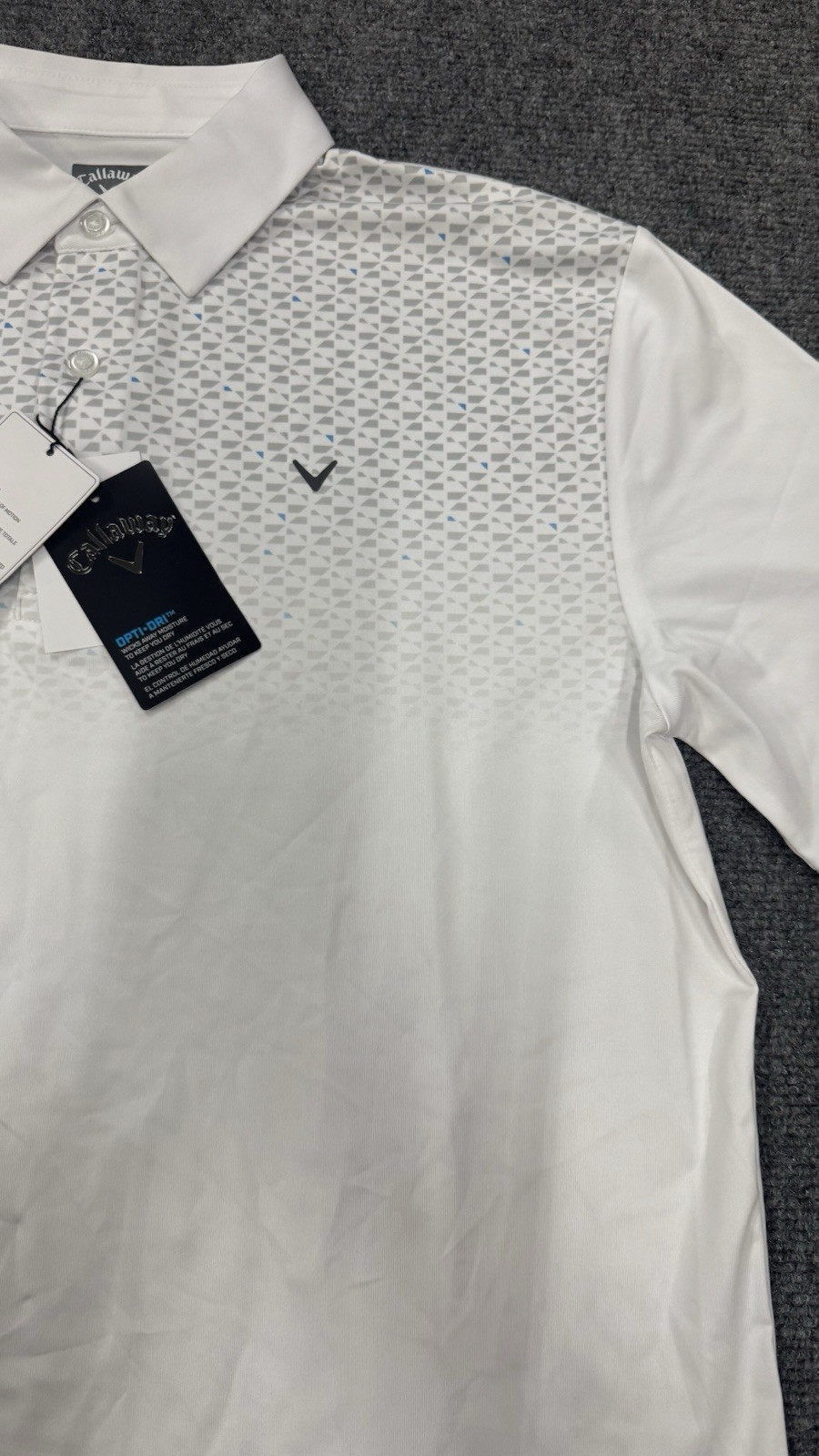 Callaway Men’s Opti-Dri White Golf Polo Size XXL Short Sleeve Lightweight