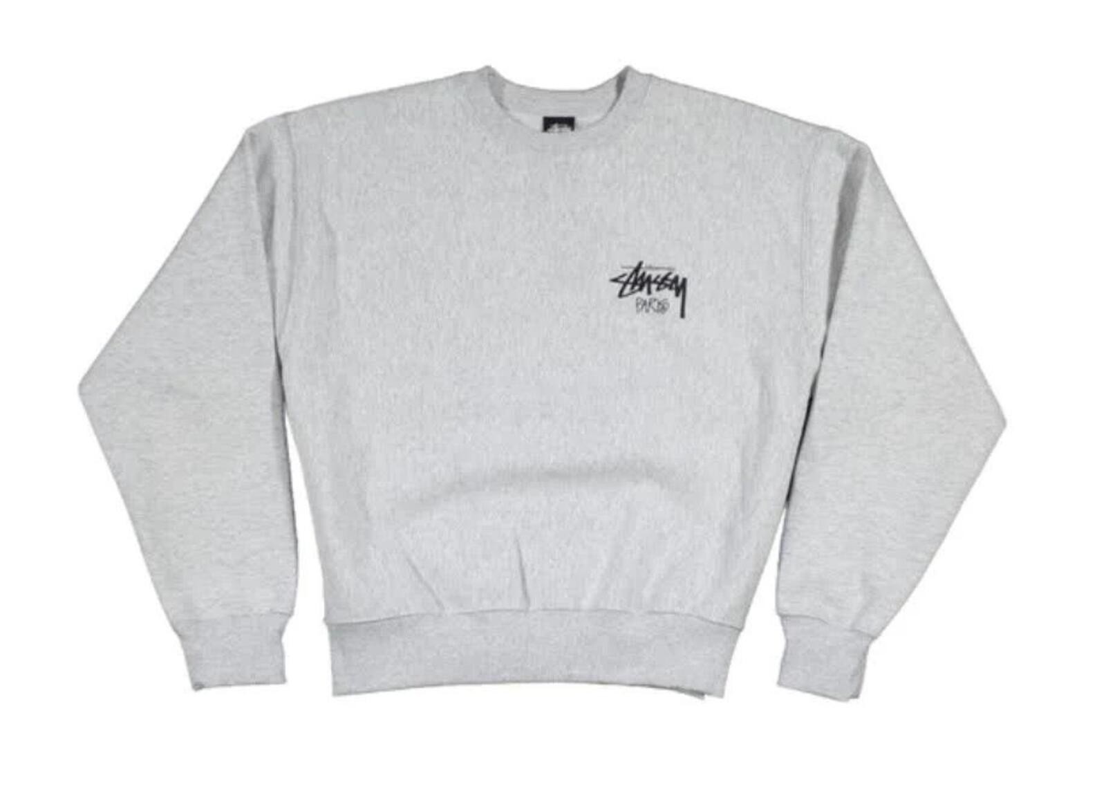 Stüssy Paris Chapter Crewneck Ash Grey • L