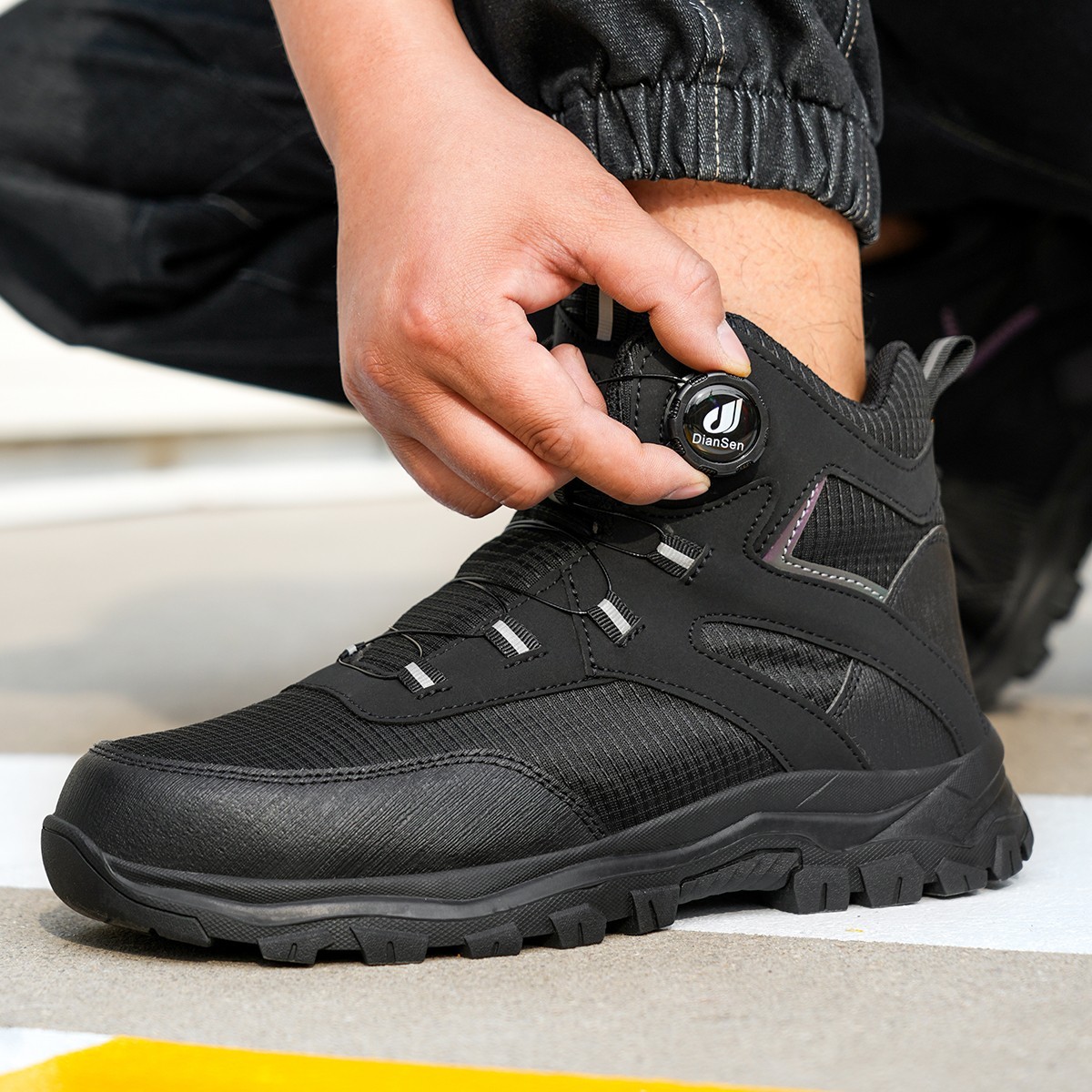 Mens Indestructible Work Boots Steel Toe Safety Shoes Waterproof Non Slip Boots