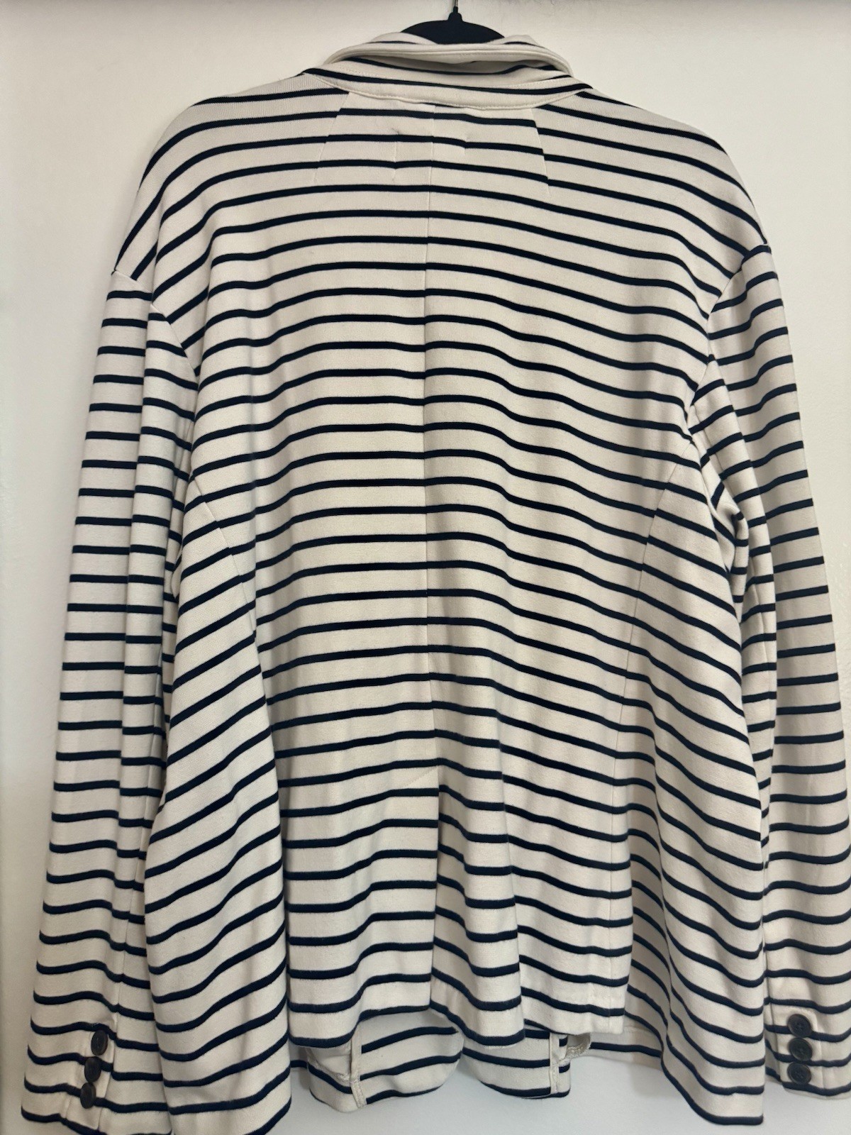 Old Navy Plus XXL Coastal Striped Cotton Jersey Knit Blazer Navy Classic Jacket