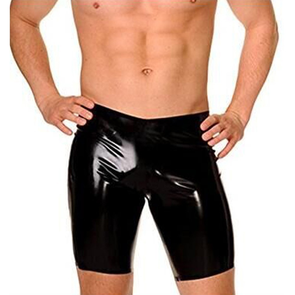 Shorts Underwear Boxer Briefs Shorts PU-Leather Wet Look Artificial PU