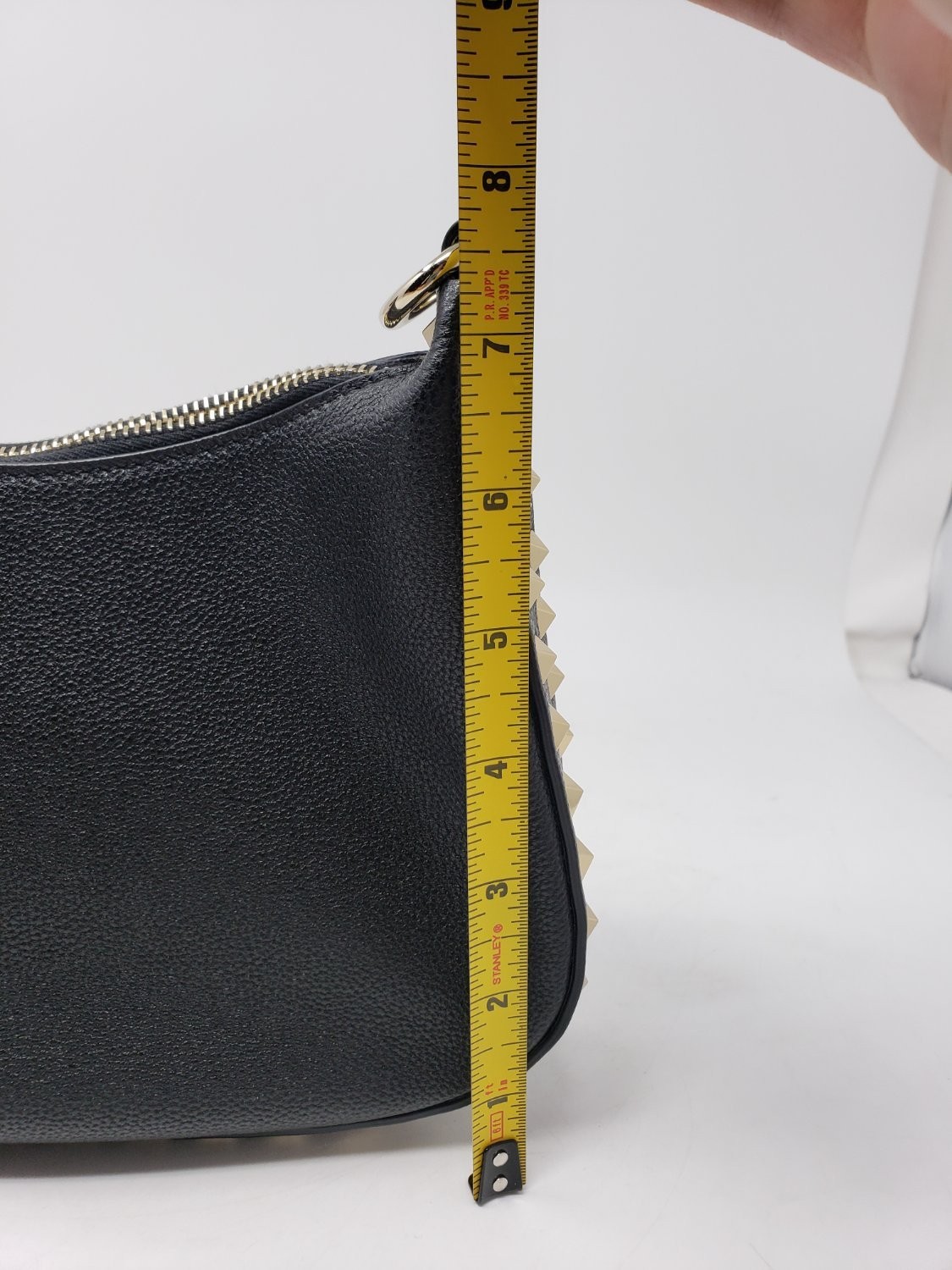 Valentino Garavani Rockstud Womens S Black Handbag Detachable Shoulder Strap
