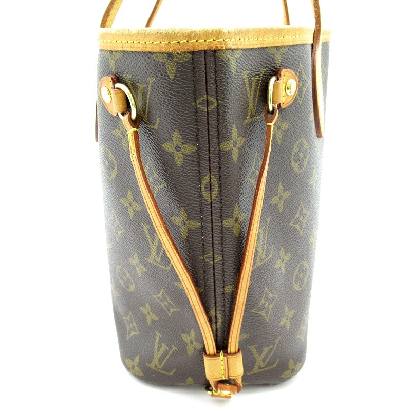 LOUIS VUITTON Never full PM M40155 Monogram Tote Bag Brown USED