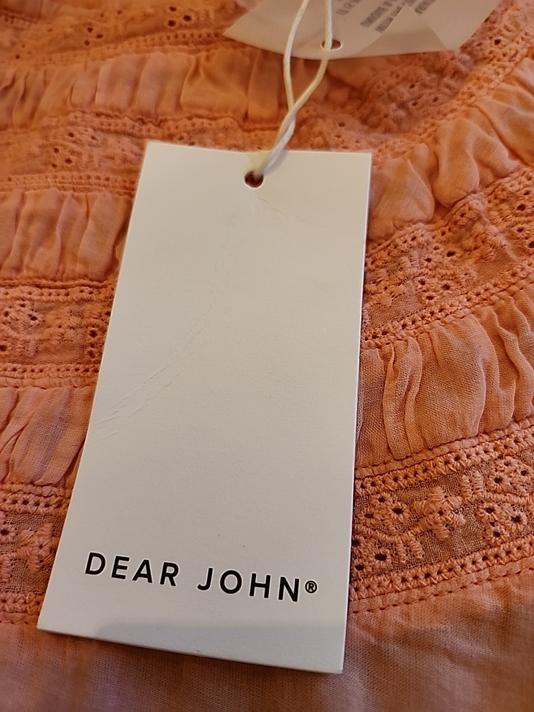 Dear John Top Smocking 100% Cotton New W Tags Super Lightweight Size Small