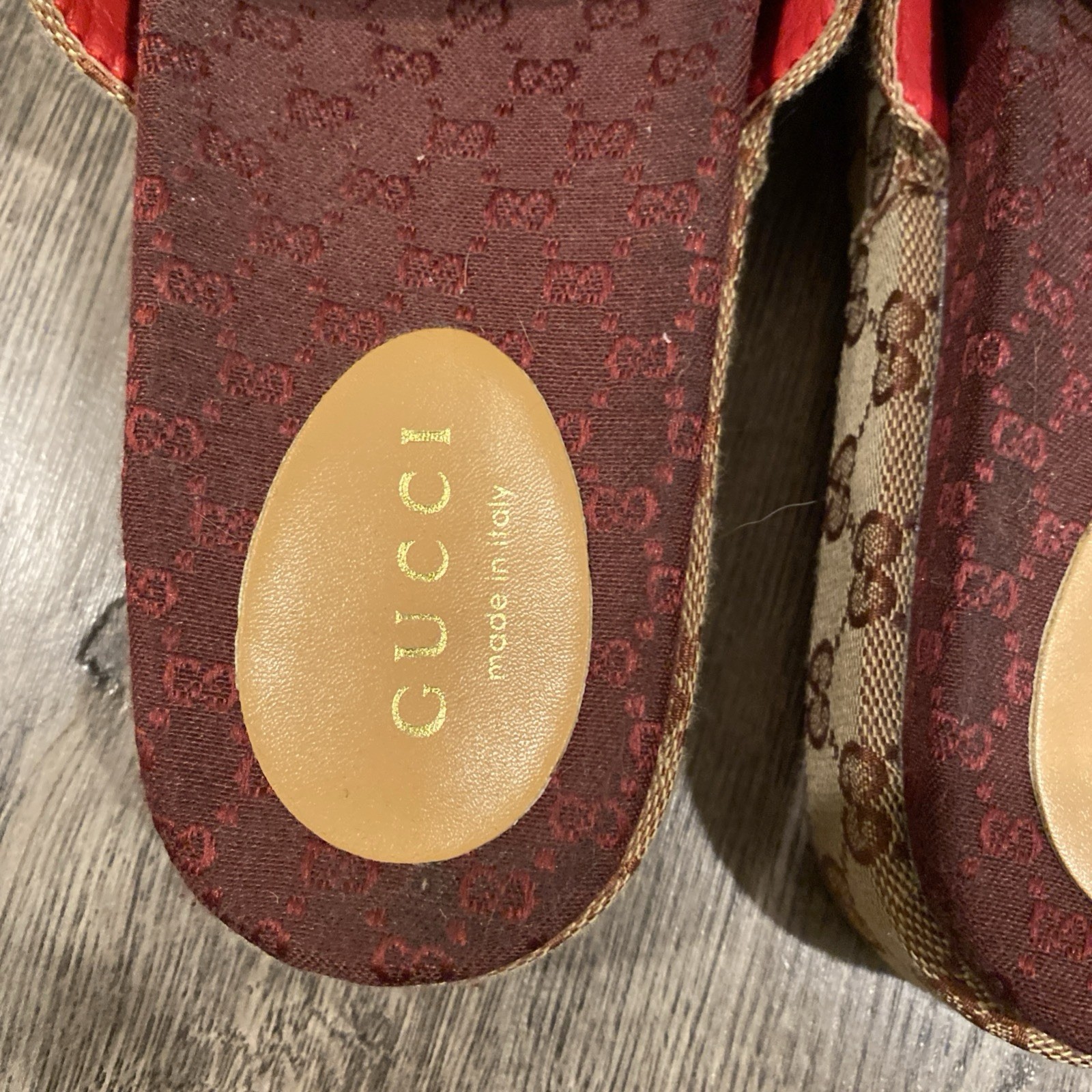 Sz 8 Gucci Angelina GG Supreme Platform Slide Sandals 573018