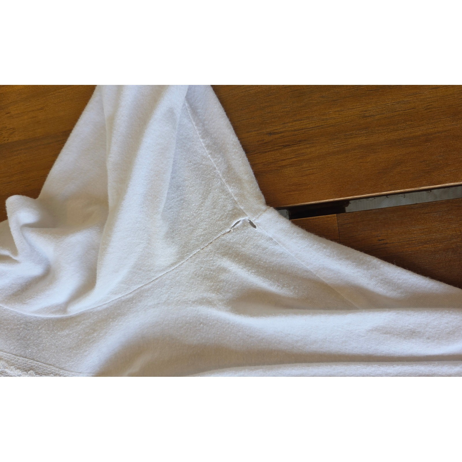 V Cristina White Embroidered Lace Cotton Top Sz S Milkmaid Cottage Peasant Fairy