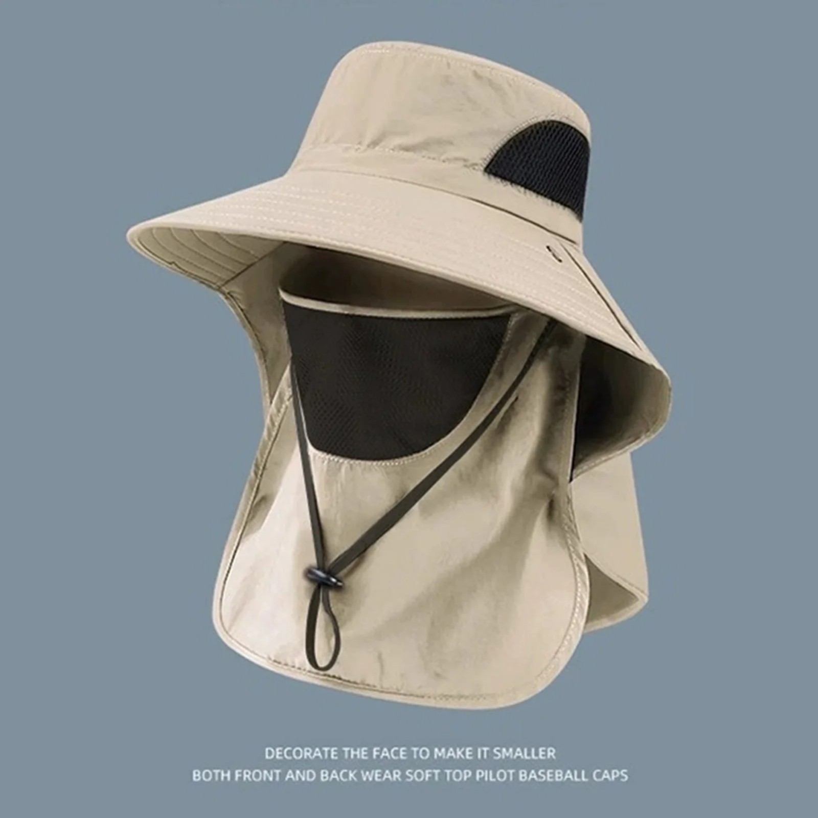 Wide Brim Sun Hat UV Protection Bucket Cap For Hiking Camping Fishing Safari Men