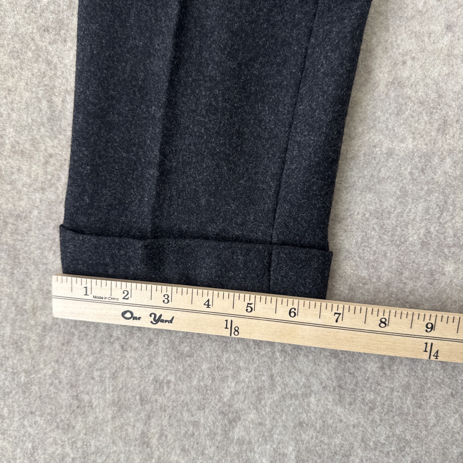 Suitsupply Ames Pleat Pants Mens 32 100% Wool Flannel Drawstring Cuffed Tapered