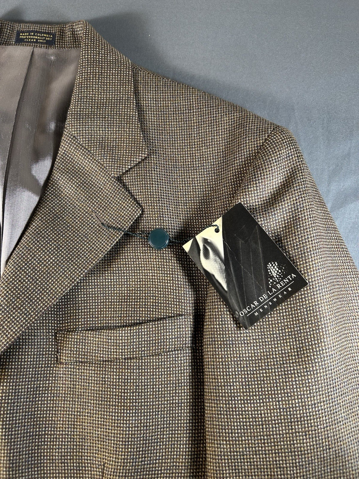 NWT Oscar De La Renta Men’s Sport Coat 100% Wool Brown Tweed 38S