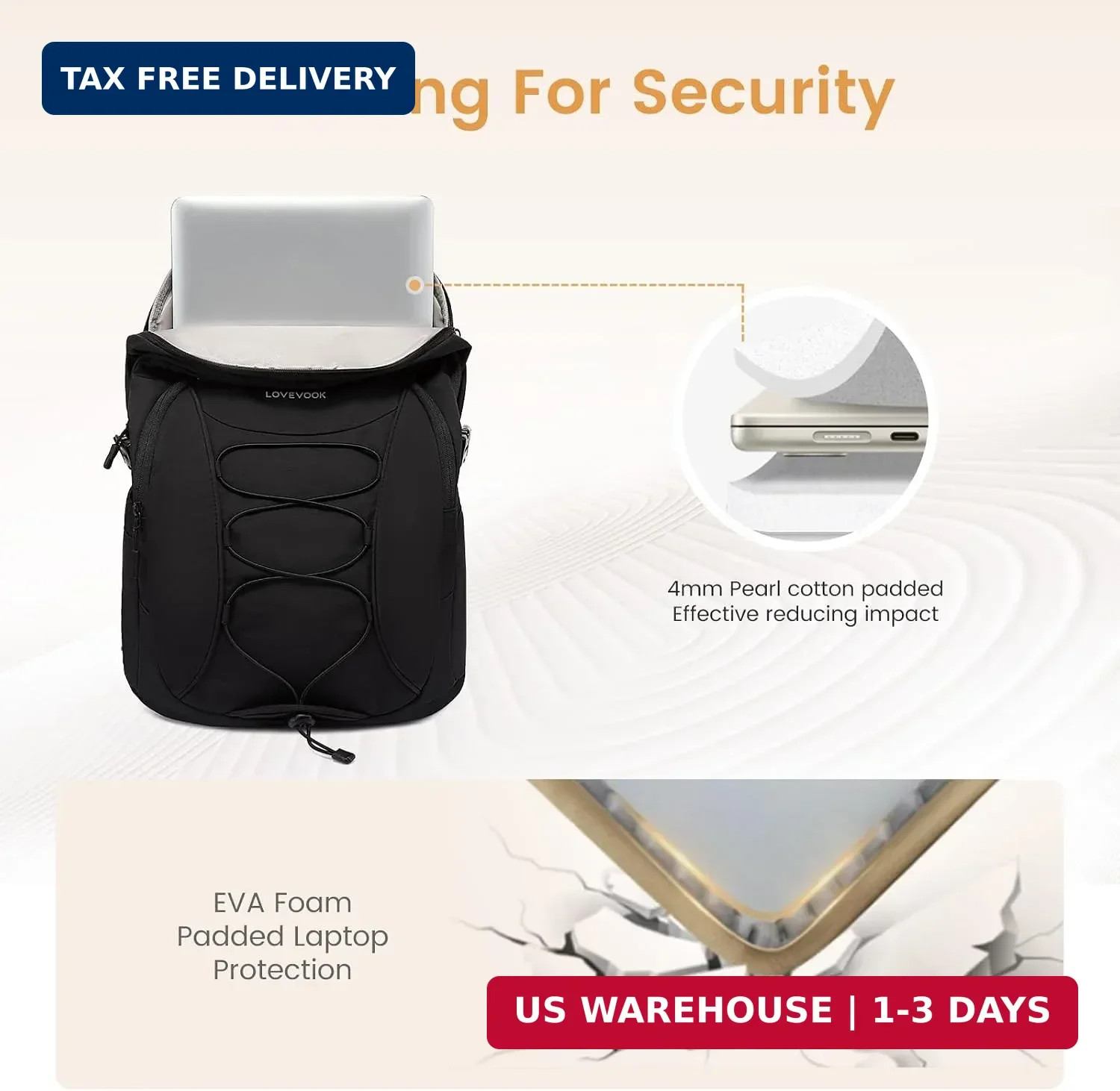 LOVEVOOK Mens Backpack with Giant Tumbler Holder Pocket,15.6 Inch Everyday Lapto