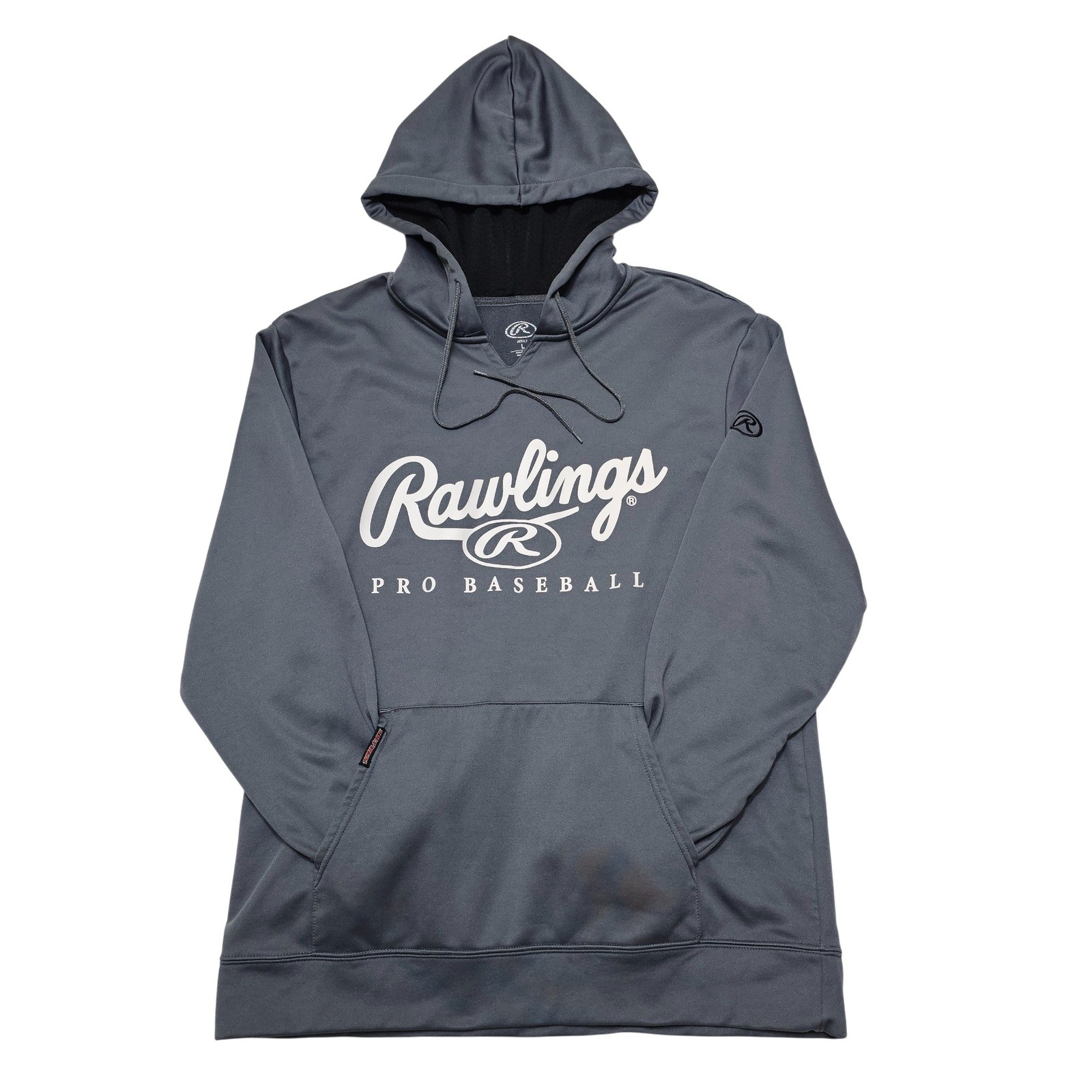 Rawlings Pro Baseball Hoodie Pullover Gray Adult Large Long Sleeve *READ*