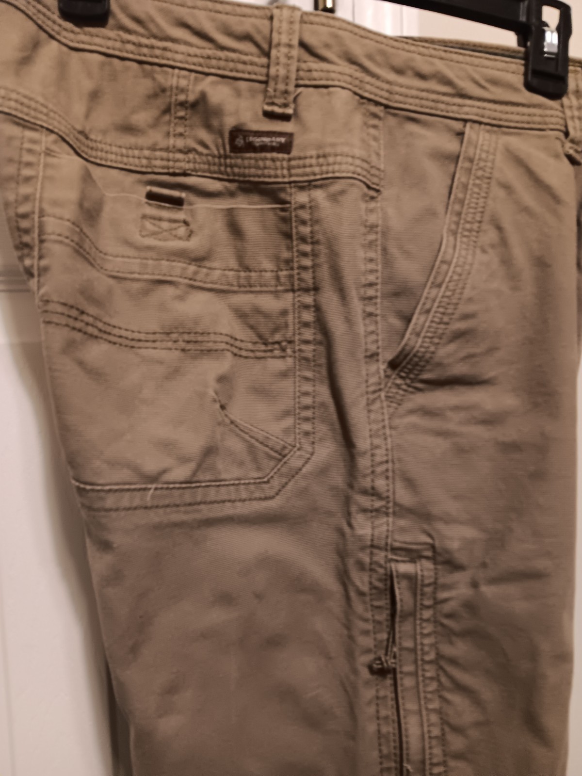 Legendary Outfitters Mens Heavyweight Canvas Utility Work Pants Brown/Tag 34×32